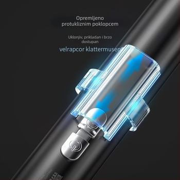 Smiling Shark Dvojnofunkcijsko ručno lasersko LED svjetiljka s indikatorom, punjiva, aluminijsko tijelo, LED, domet 100–200 m