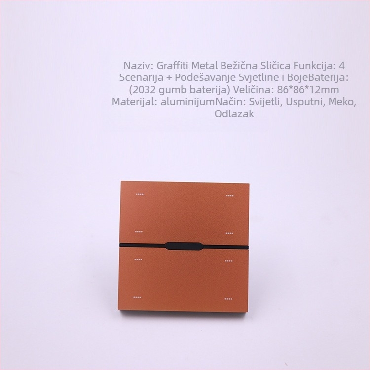 Zigbee bežični daljinski prekidač s osam tipkama za regulaciju rasvjete i scenama