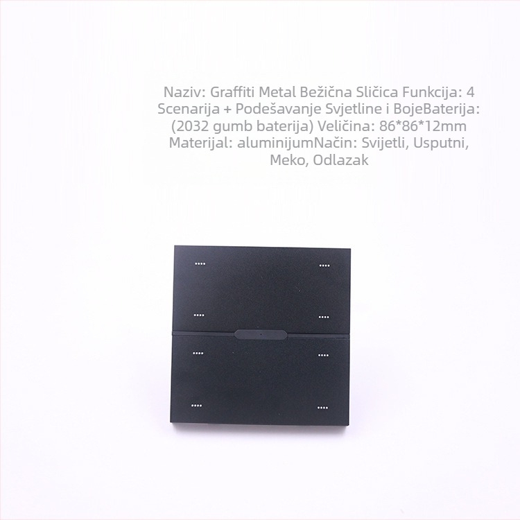 Zigbee bežični daljinski prekidač s osam tipkama za regulaciju rasvjete i scenama