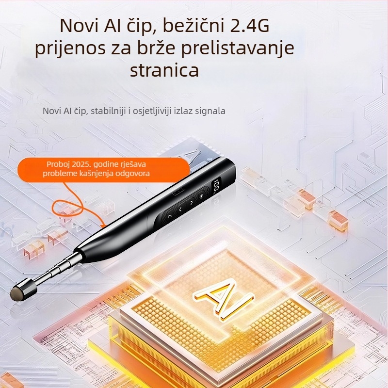 Q302 Infracrvena olovka za prebacivanje stranica, multfunkcionalna laserska olovka s digitalnim zaslonom (domet lasera 200 m; talasna duljina lasera 650 nm)
