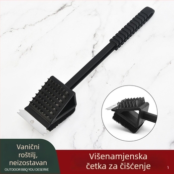 Shuangjie četka za roštilj s čeličnim vlaknima, PP drška, 24 kom.