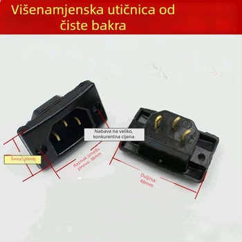 Priključak sa tri otvora za električni lonac i wok