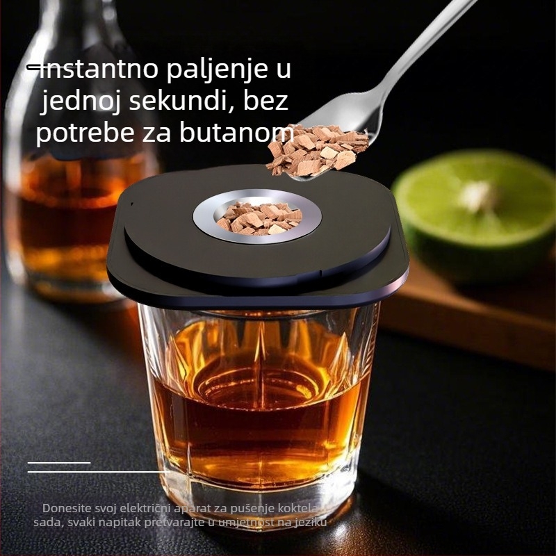 Električni dimač za viski - set za koktele, punjiv, plastika, moderan stil, premium kvaliteta, marka shifx, lansiranje 2025