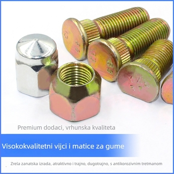 Set vijaka za električni tricikl i motocikl: vijci za hub, matice, vijci za gume, vodootporne matice, vijci stražnje osovine i kočnog bubnja