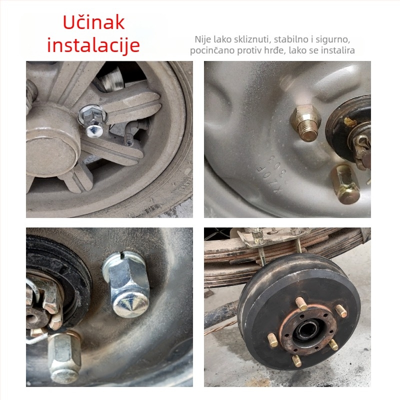 Set vijaka za električni tricikl i motocikl: vijci za hub, matice, vijci za gume, vodootporne matice, vijci stražnje osovine i kočnog bubnja