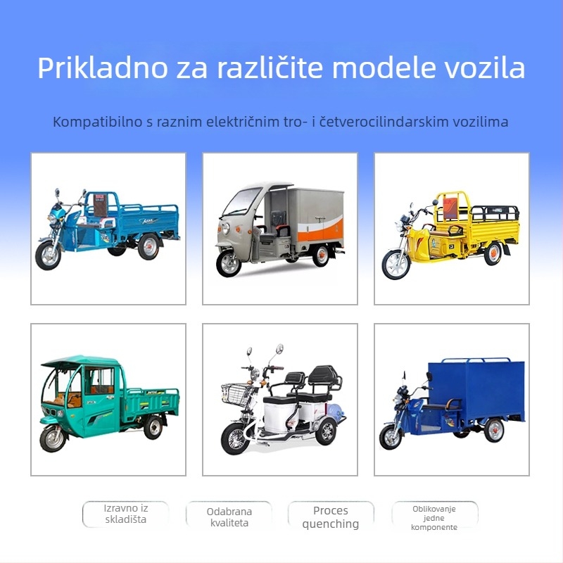 Set vijaka za električni tricikl i motocikl: vijci za hub, matice, vijci za gume, vodootporne matice, vijci stražnje osovine i kočnog bubnja