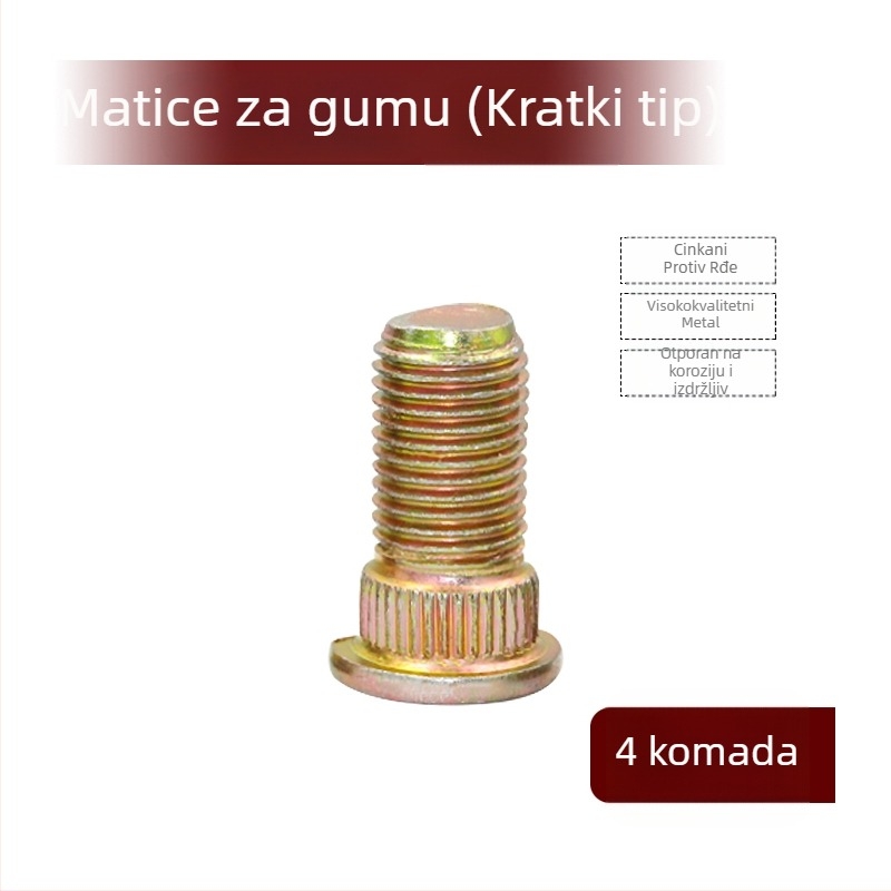 Set vijaka za električni tricikl i motocikl: vijci za hub, matice, vijci za gume, vodootporne matice, vijci stražnje osovine i kočnog bubnja