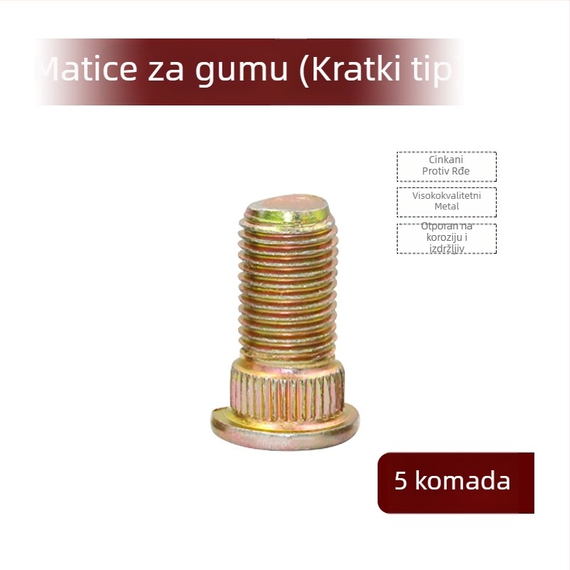 Set vijaka za električni tricikl i motocikl: vijci za hub, matice, vijci za gume, vodootporne matice, vijci stražnje osovine i kočnog bubnja