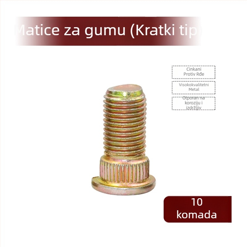 Set vijaka za električni tricikl i motocikl: vijci za hub, matice, vijci za gume, vodootporne matice, vijci stražnje osovine i kočnog bubnja