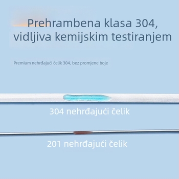 Nerđajući čelični ražnjići s drvenim ručkama, višekratno upotrebljivi