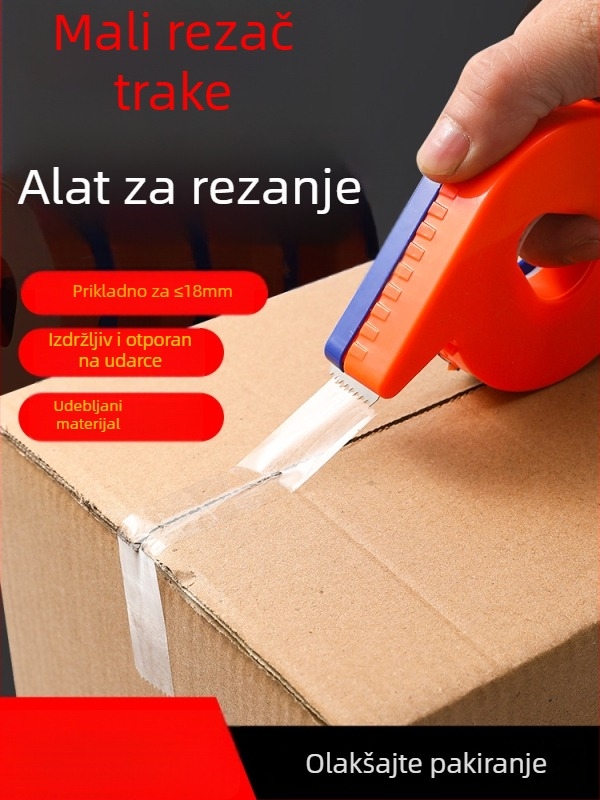 Ručni rezač prozirne trake, model 985, širina trake 1 cm i 1,2 cm, paket od 12 rolni