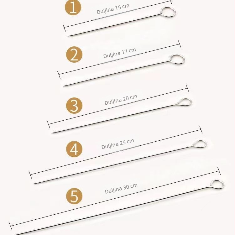 Nehrđajući čelični ražnjići za roštilj: pečenje patke, piletine, mladog praseta i janjetine