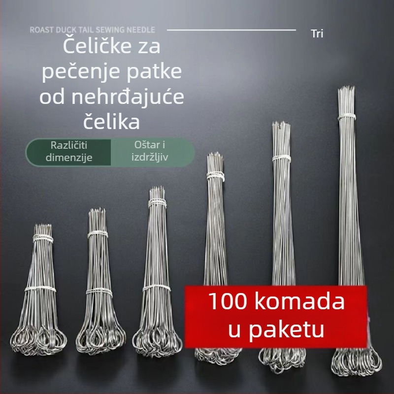 Nehrđajući čelični ražnjići za roštilj: pečenje patke, piletine, mladog praseta i janjetine
