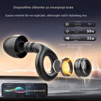 Silikonski ušni čepi za san — 32 dB smanjenje buke, zvučna izolacija, pomoć za san, poklon paket