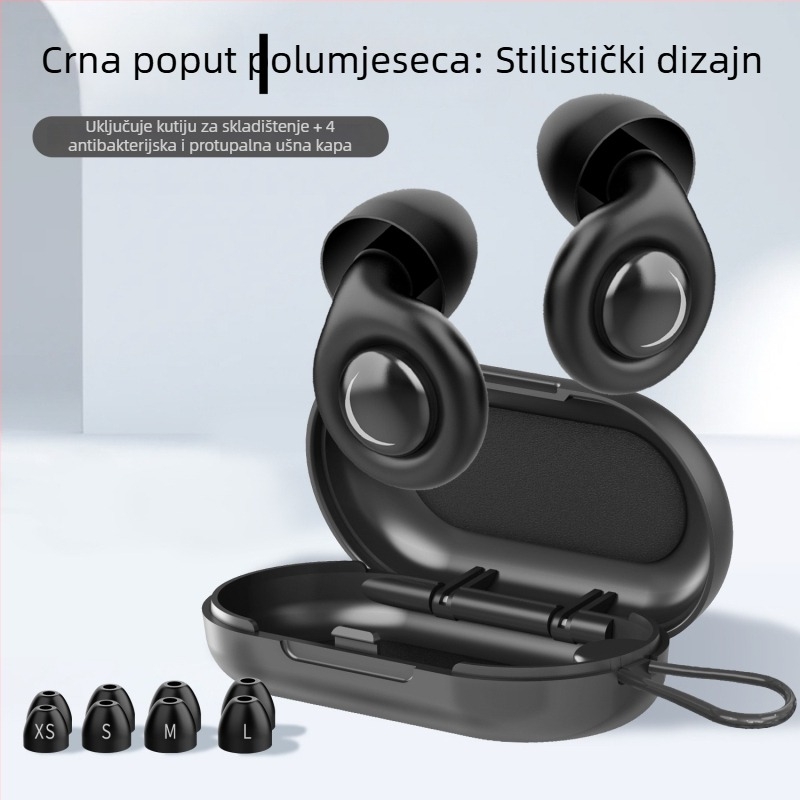 Silikonski ušni čepi za san — 32 dB smanjenje buke, zvučna izolacija, pomoć za san, poklon paket
