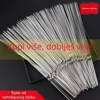 Set roštilj štapića za kućnu upotrebu — okrugli, debeli i ojačani, za višekratnu upotrebu