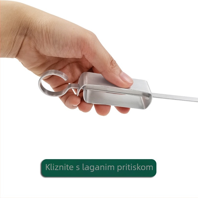 Hongxin nehrđajući čelični ražnjići za roštilj - ponovno upotrebljivi ravni ražnjići, mladi stil