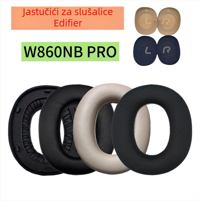 Kožna futrola za slušalice Edifier W860NB Pro, protein koža, udoban nošenje, kompatibilna s jastučićima za uši