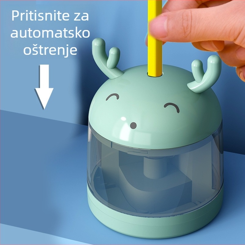 Električni automatski oštrač olovaka s oblikom životinje, model 806, Tiger Crown, plastična konstrukcija, masa 0,5 kg