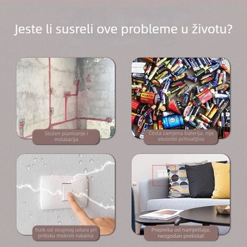 Bežični daljinski upravljač s energijom koja se sama generira, RF upravljanje za industrijske senzore i pametan dom, bežični zvono na vratima (bez baterija)