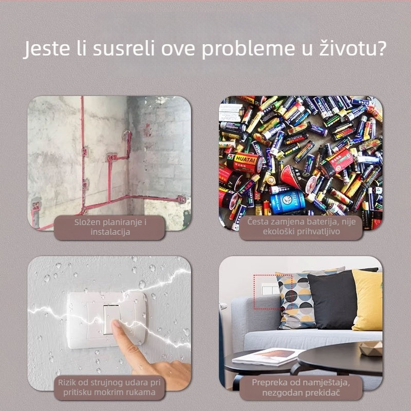 Bežični daljinski upravljač s energijom koja se sama generira, RF upravljanje za industrijske senzore i pametan dom, bežični zvono na vratima (bez baterija)