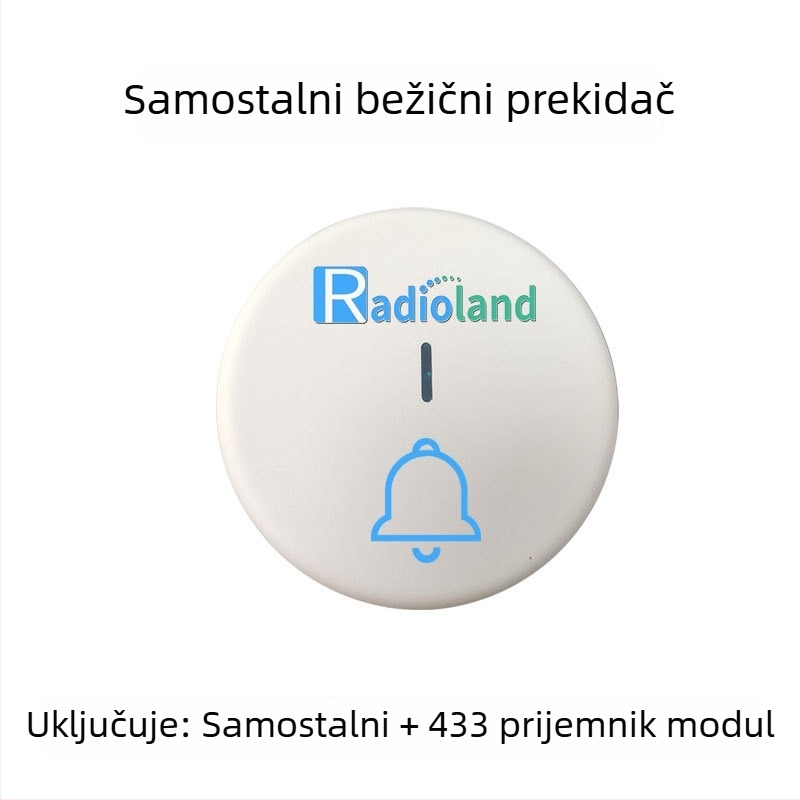 Bežični daljinski upravljač s energijom koja se sama generira, RF upravljanje za industrijske senzore i pametan dom, bežični zvono na vratima (bez baterija)
