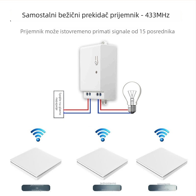 Bežični daljinski upravljač s energijom koja se sama generira, RF upravljanje za industrijske senzore i pametan dom, bežični zvono na vratima (bez baterija)