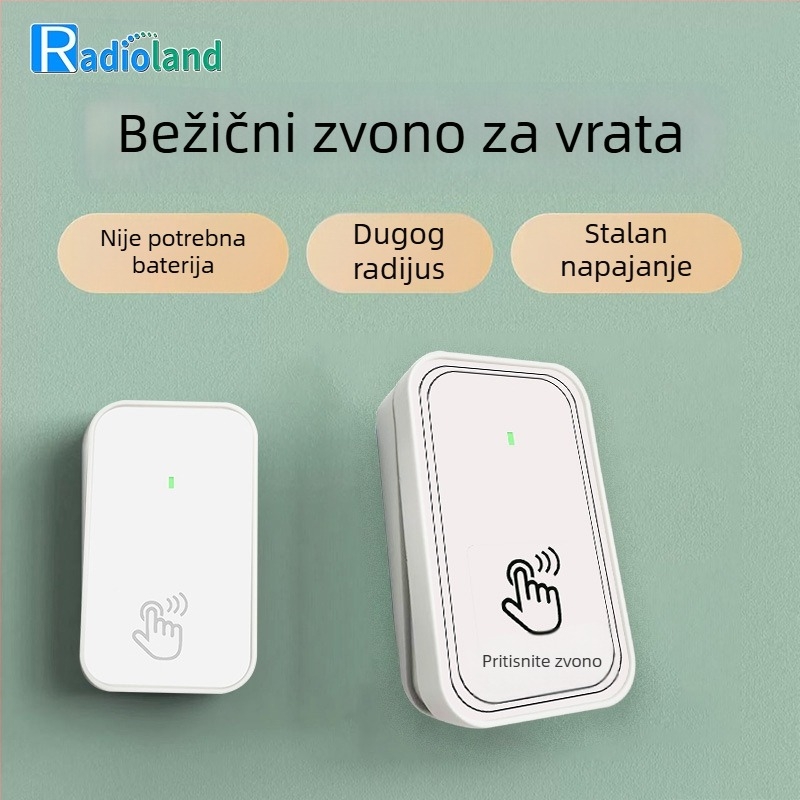 Bežični daljinski upravljač s energijom koja se sama generira, RF upravljanje za industrijske senzore i pametan dom, bežični zvono na vratima (bez baterija)