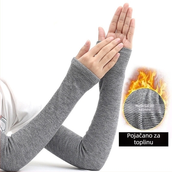 Kašmirske nadlaktne rukavice s zaštitom lakta za muškarce, zadržavaju toplinu, debele
