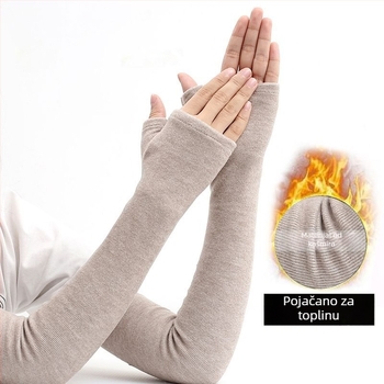 Kašmirske nadlaktne rukavice s zaštitom lakta za muškarce, zadržavaju toplinu, debele