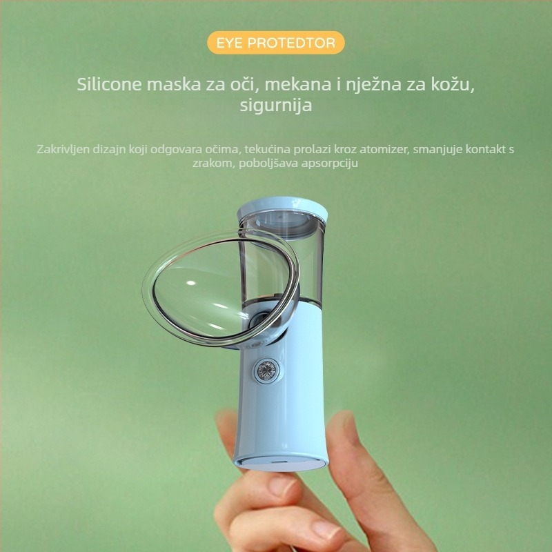 H11 Nano atomizator za oči — Prijenosni sprej za hidrataciju lica i očiju, hladan sprej, ugrađena baterija 300–500 mAh, vrijeme magle ≤10 s, 1 brzina