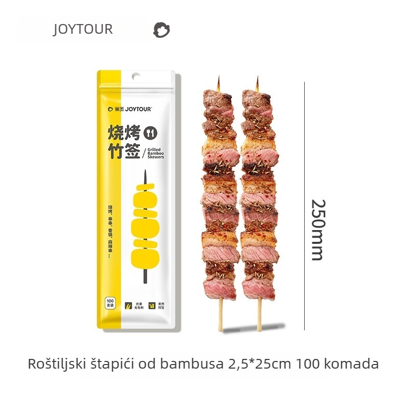 Roštiljski štapići od prirodnog bambusa, pakiranje 250 komada, Guangdong, pakirano