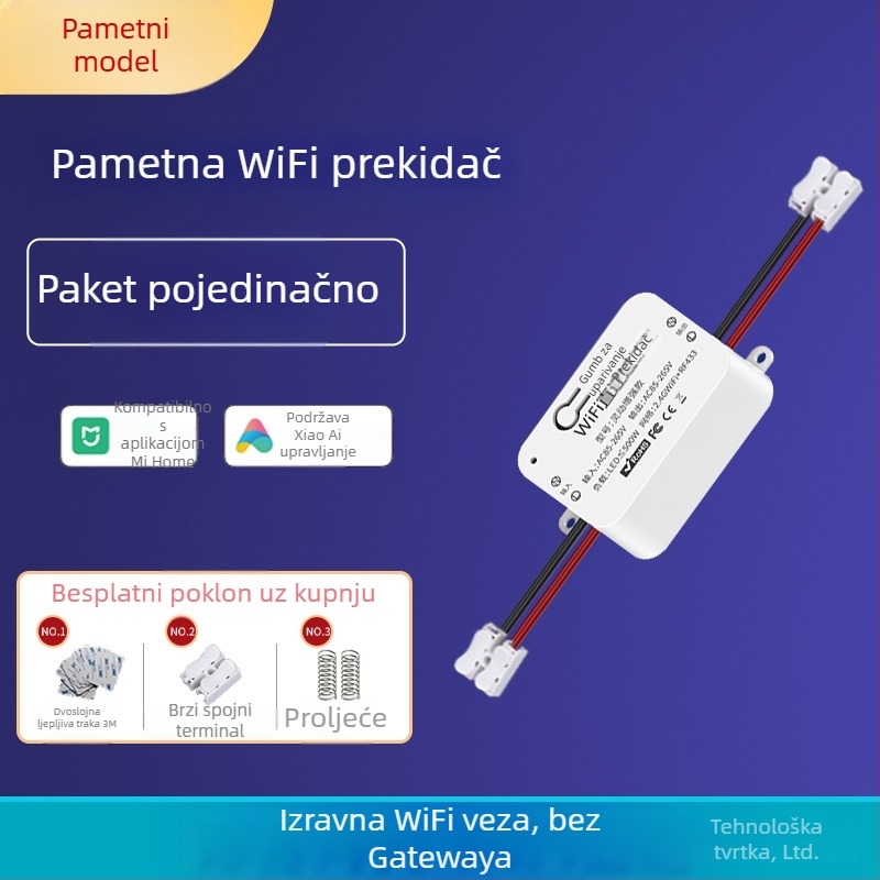 Boligao WiFi pametan daljinski upravljački prekidač - CE certificiran, -30 do 70°C, za kućnu dekoraciju/DIY
