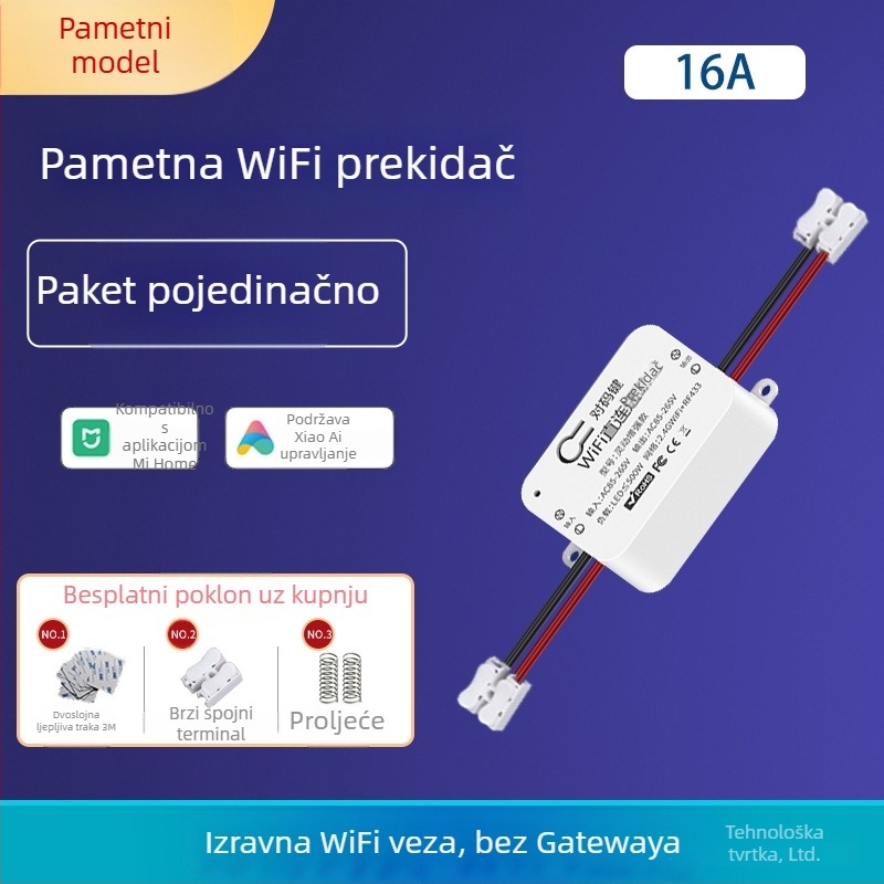 Boligao WiFi pametan daljinski upravljački prekidač - CE certificiran, -30 do 70°C, za kućnu dekoraciju/DIY