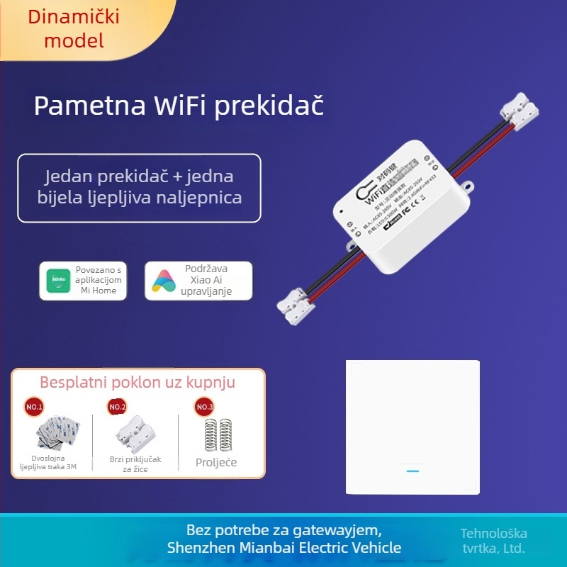 Boligao WiFi pametan daljinski upravljački prekidač - CE certificiran, -30 do 70°C, za kućnu dekoraciju/DIY