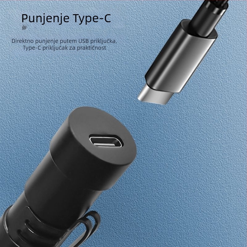 Mini laserska svjetiljka s USB punjenjem, dugi domet i velika snaga; udaljenost lasera 1 km, duljina vala 532 nm, ugrađena litijska baterija