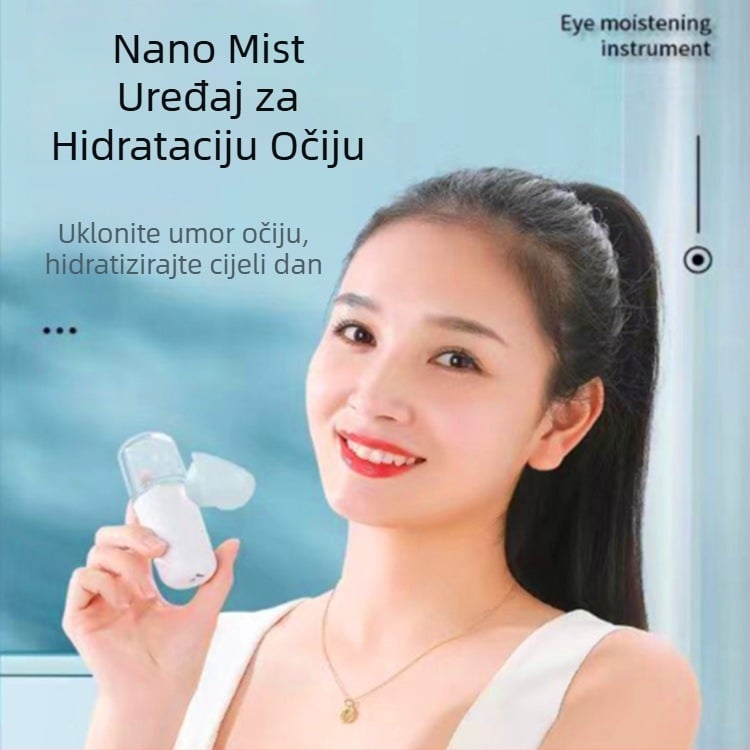 Električni uređaj za njegu očiju s nano raspršivanjem hidratacije, njega očiju i lica, hladno raspršivanje, jedan stupanj, vrijeme magljenja do 10 s