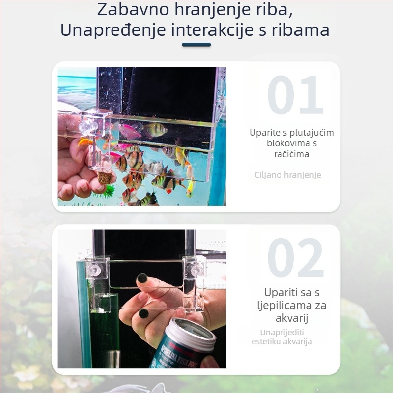 Akrilni viseći akvarij s nosačem — VL