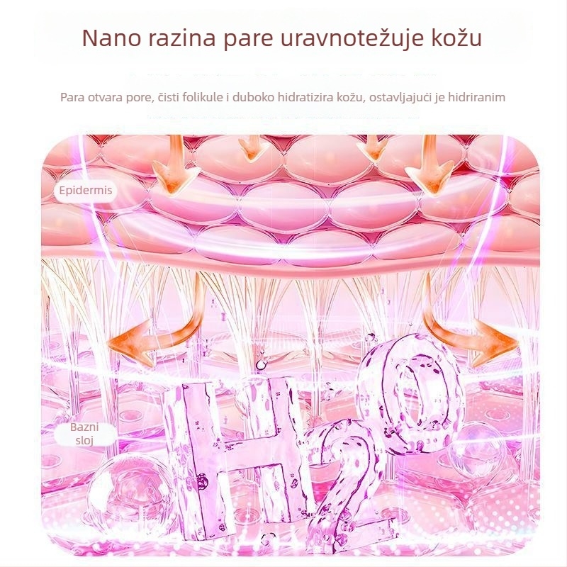 Parni uređaj za lice s maglom duljine preko 180 s, 5 brzina, bez ugrađene baterije, tehnologija bezbolnog termalnog hidrofacijal penetracije
