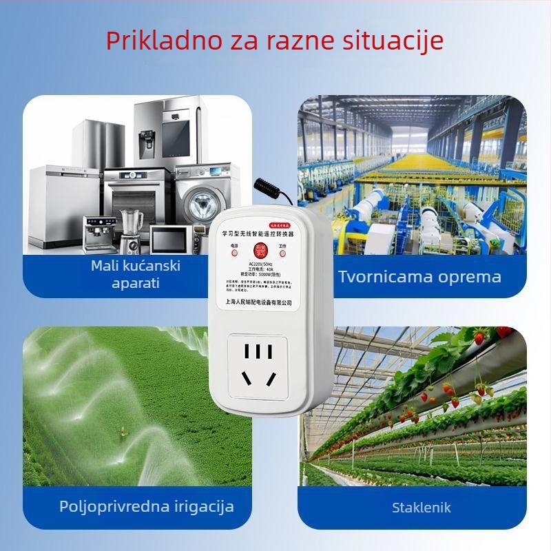 Pametni bežični prekidač za 220V zidnu utičnicu — jednosmjerno upravljanje lampama i pumpama