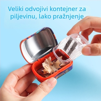 Ručni oštrač za olovke s dva otvora, mini dizajn automobila, model X258, za djecu 0–14 godina, unisex
