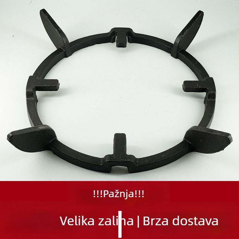 Držač plinskog štednjaka marke Leyi s protukliznim malim držačem za lonce, lijevano željezo, model ZHUTIE, bez ugradnje, neto težina 0,4 kg