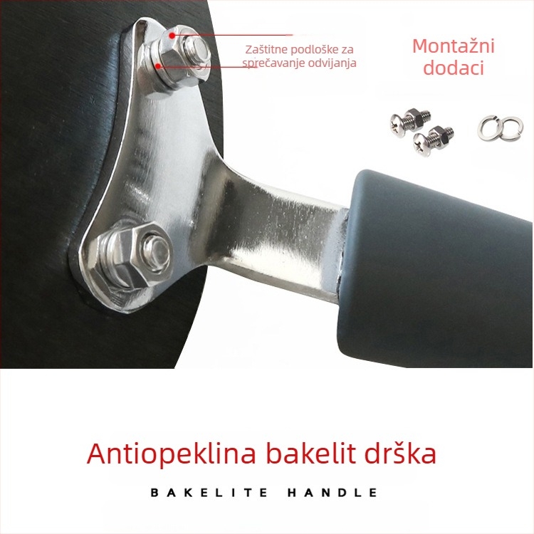 Drška za wok od bakelita, s dvostrukim otvorima, gumbom poklopca, izdržljiva za električni wok