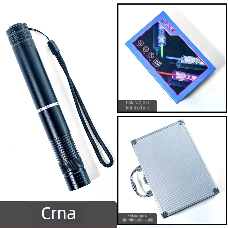 B008 Plavi laserski pokazivač visoke snage, dugi domet, aluminijska legura