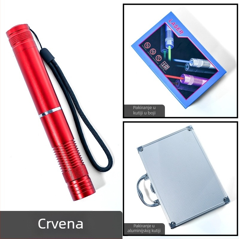 B008 Plavi laserski pokazivač visoke snage, dugi domet, aluminijska legura