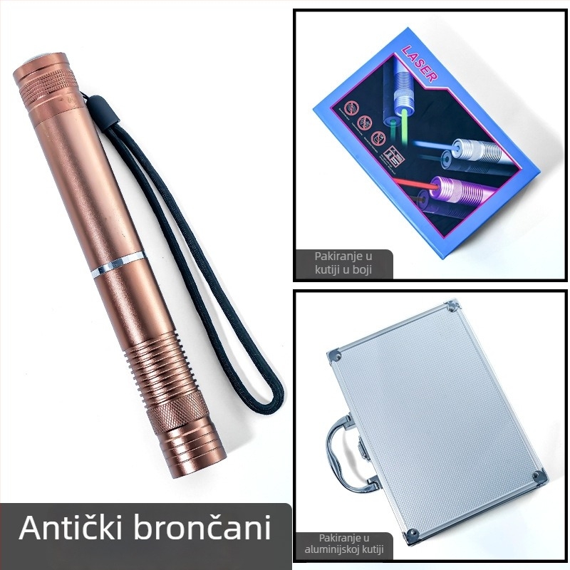 B008 Plavi laserski pokazivač visoke snage, dugi domet, aluminijska legura