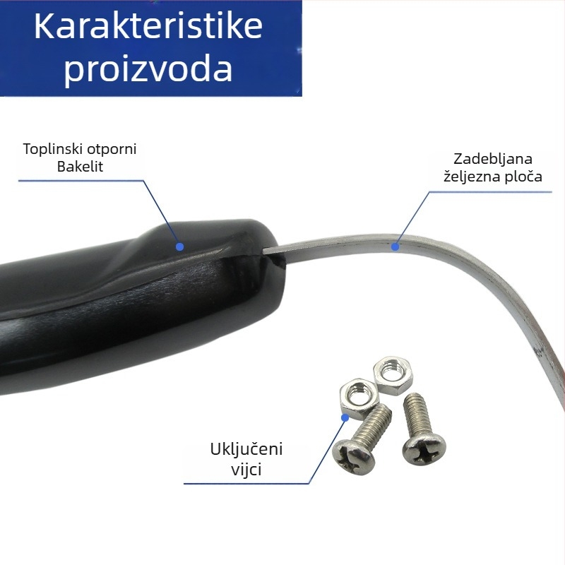 Dodatna oprema za čajnik – staromodna aluminijska i nehrđajuće čelične ručke, set protiv opeklina