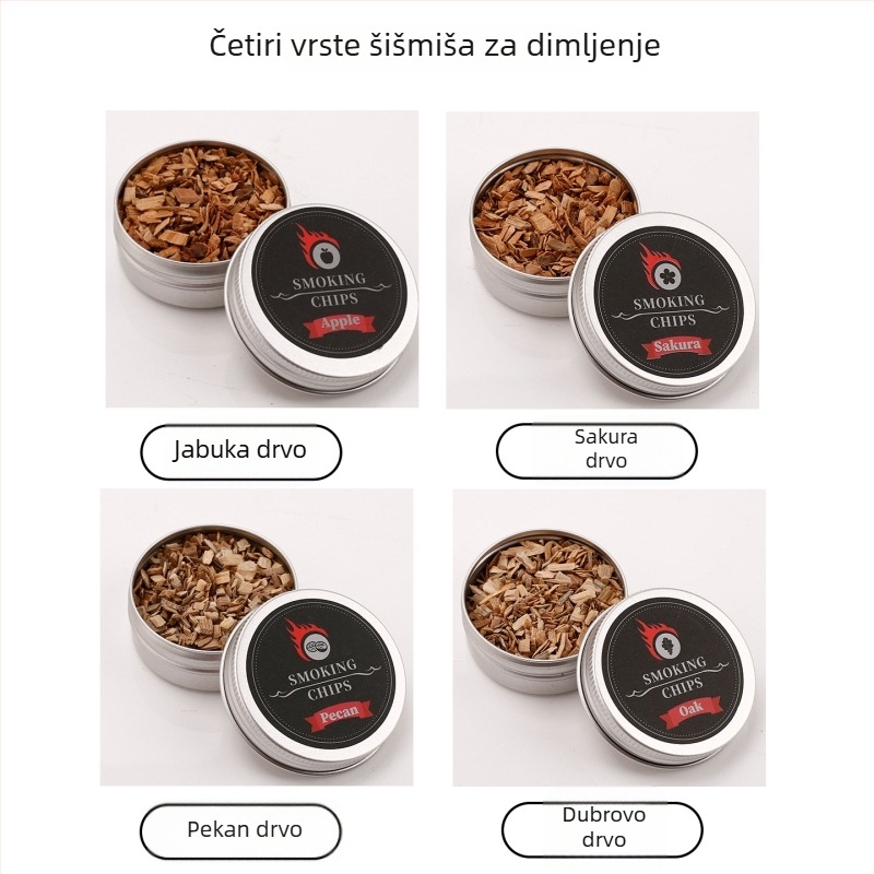 Set za dimljenje viskija za koktele – čvrsto drvo, posuda u obliku letećeg tanjura, komponenta za dimljenje s drvenim čipsima, bar hardware, izlazi ljeto 2021