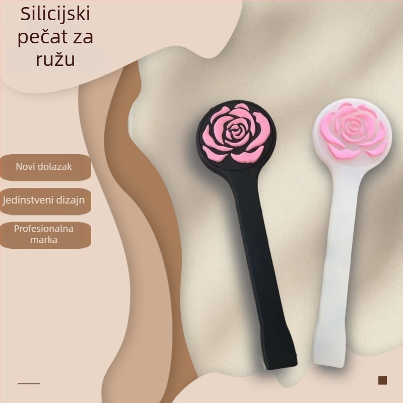 Silikonski alat za spanking s motivom ruže – otisak malog kruga, čvrsta ploča