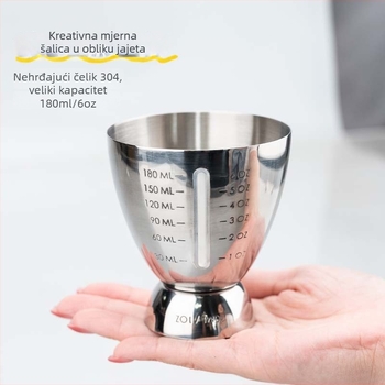 Jaje-oblik mjernična šalica od nehrđajućeg čelika sa skalom, BINLUO, 80 g